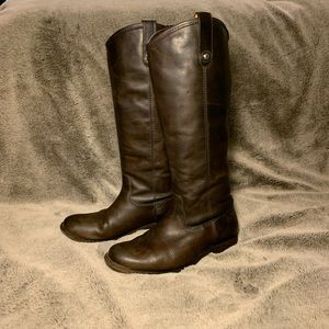 Frye Melissa Button Tall Riding Knee High Boots